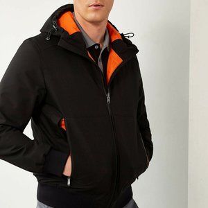 Bugatchi Men’s Hooded Full Zip Bomber XXL